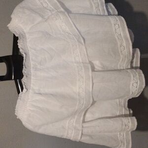 Wild Fable White Ruffle Mini Skirt – Effortlessly Chic, Size XXL, 100% Cotton